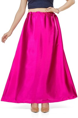 Guddan GD-7011-Magenta Pure Satin Petticoat(Free)