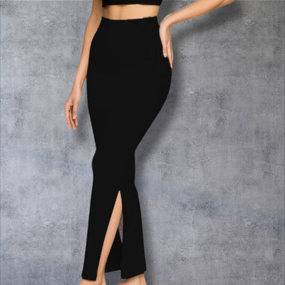 The Stanch Shapeware Black MT0031 Lycra Blend Petticoat(L)