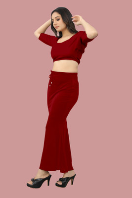 SHAYONAM K.MT._Fish_Red_M_Saree Shapewear shapewear petticoat For women Lycra Blend Petticoat(M)