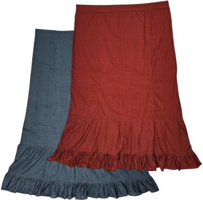 house of common Black & Burgundy Combo Pure Cotton Petticoat(XL)