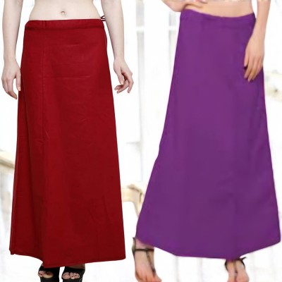 SHABIB MAROON AND PURPLE Cotton Blend Petticoat(Free)