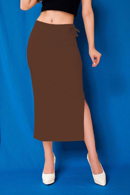 DSV ENTERPRISES Shapeware - Brown M0037 Lycra Blend Petticoat(L)