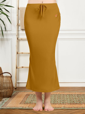 Trendmalls P01-Brown Lycra Blend Petticoat(4XL)
