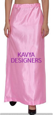 Aarvi styles BABY PINK AH COLOURPETTICOAT85 Pure Satin Petticoat(Free)