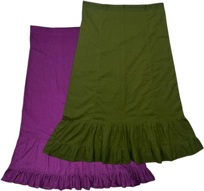 house of common Fandango & Olive Green Pure Cotton Petticoat(XXL)