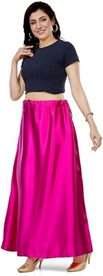 KAVYA DESIGNERS RANI PINK A1 STYLES Pure Satin Petticoat(Free)