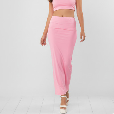 Vidhata Pink Color Fish Cut Design Underskirt Slim Fit Saree Shaper For Women Lycra Blend Petticoat(S)
