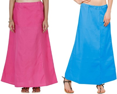 Guddan GD-1116-GajriPink-SkyBlue Pure Cotton Petticoat(Free)