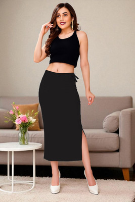 DSV ENTERPRISES Shapeware Black MT0019 Lycra Blend Petticoat(XS)