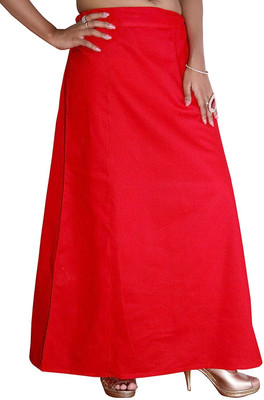 ABNF Women cotton Red Petticoat & Shapewear For ladies Pure Cotton Petticoat(Large)