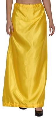 KAVYA DESIGNERS YELLOW A20 STYLES Pure Satin Petticoat(Free)