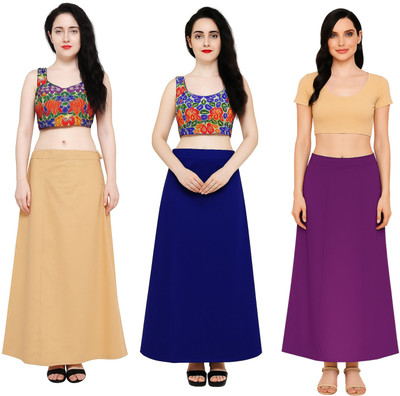IGNOTO FKK_3PTCT-BGE_BLU_PPL Cotton Blend Petticoat(Free)