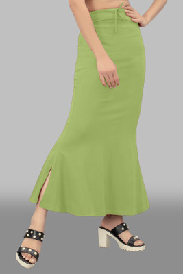 KEYU FASHION ABD._Fish_Pista_L_Saree Shapewear shapewear petticoat For saree Lycra Blend Petticoat(L)