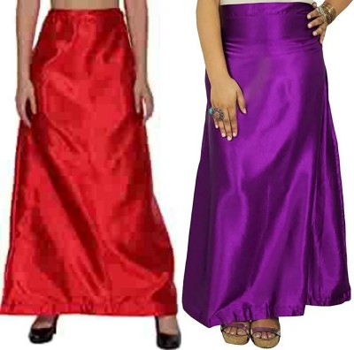 KAVYA DESIGNERS COMBO SATIN PETTICOAT ST102 Pure Satin Petticoat(Free)