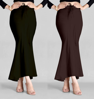 ALYNE COMBO-FISHTAIL-BROWN-BLACK Lycra Blend Petticoat(XXL)