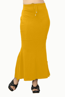 Ozberk Creation PAR.__Fish_Mustard_L_Saree Shapewear shapewear petticoat For women Lycra Blend Petticoat(L)