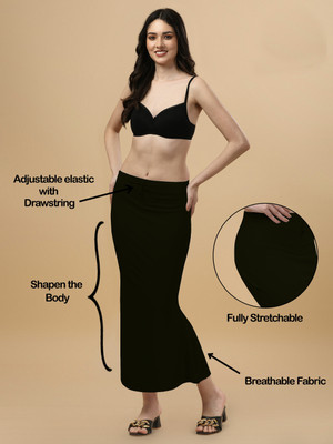 Woo THiNG Saree Shapewear women Lycra Blend Petticoat(S)