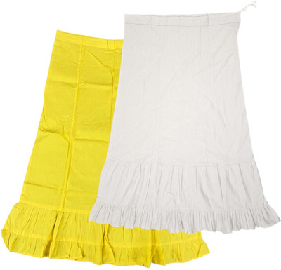 house of common Lime & White Combo Pure Cotton Petticoat(XL)