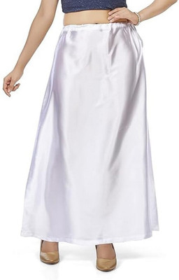 KAVYA DESIGNERS White Satin Petticoat27 Pure Satin Petticoat(Free)