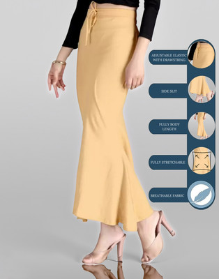 Lootnixx SWP01_CREAM_S Lycra Blend Petticoat(S)