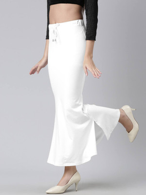 DRESQUE STORE Stylish Flare Saree Shapewear White (XXL) Lycra Blend Petticoat(XXL)