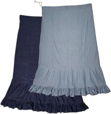 house of common Navy Blue & Grey Combo Pure Cotton Petticoat(XXL)