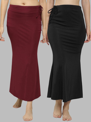 N-gal NSSW01-Wine-Black Lycra Blend Petticoat(S)