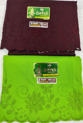 Selvi Model Embroidery Inskirt/Petticoat 8 Part Pure Cotton Petticoat(XXL)
