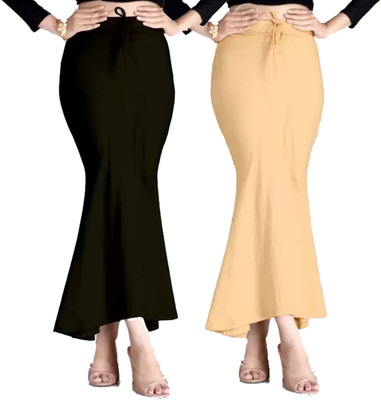 BLYNK FEB-P2-GR-SPW-Black-Chiku Lycra Blend Petticoat(L)