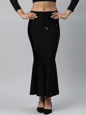 DRESQUE STORE Stylish Flare Saree Shapewear Black (XL) Lycra Blend Petticoat(XL)