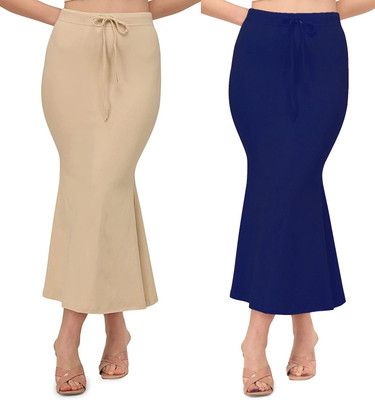 KEYU FASHION BEIGE-COMBO-FISHCUT-NAVY-BEIGE Lycra Blend Petticoat(S)
