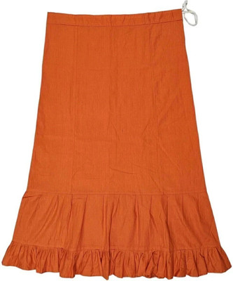 Belizzi Paridhan Orange Pure Cotton Petticoat(XXL)