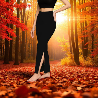 The Stanch Shapeware Black MT1003 Lycra Blend Petticoat(XL)