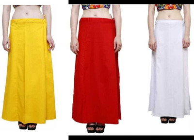 AARTIGARMENTS Combo 3 Pure Cotton Petticoat(Free)