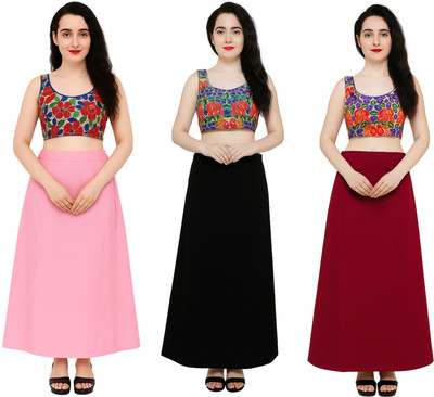 IGNOTO 3PTCT-BB.PNK_BLK_MRN Cotton Blend Petticoat(Free)