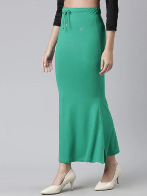 DRESQUE STORE Stylish Flare Saree Shapewear Rama (XL) Lycra Blend Petticoat(XL)