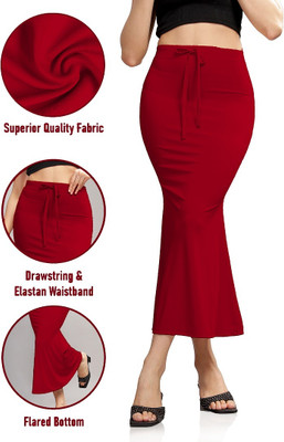 Veehaus Red , Body Shapewear, Fully Stretchable Lycra Lycra Blend Petticoat(L)