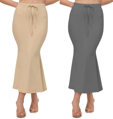 ALYNE BEIGE-COMBO-FISHCUT-GREY-BEIGE Lycra Blend Petticoat(L)