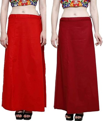 DECOFIN cotton Petticoat Red Combo3 Cotton Blend Petticoat(Free)