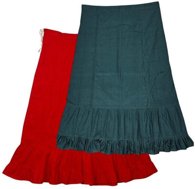 Belizzi Paridhan Red & Foxtons Combo Pure Cotton Petticoat(XXL)