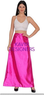 Aarvi styles PINK COLOURPETTICOAT94 Pure Satin Petticoat(Free)
