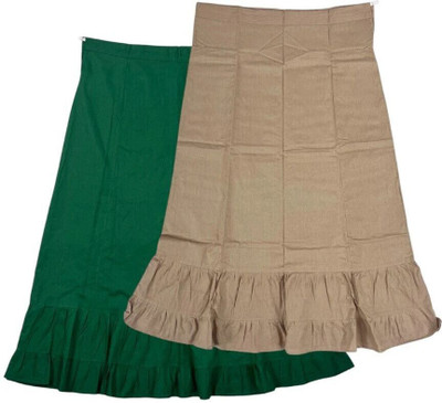 Belizs Green & Dark Beige Combo Pure Cotton Petticoat(XXL)
