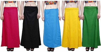 ANANT CREATION Petticoat Combo Pack of 5 Cotton Blend Petticoat(Free)
