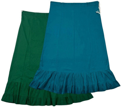 house of common Green & Dark Aqua Combo Pure Cotton Petticoat(XXL)