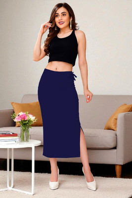 DSV ENTERPRISES Shapeware Navy MT0019 Lycra Blend Petticoat(XS)