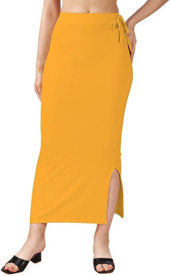 Woo THiNG Plain Color Sari Shapewear For Women Lycra Blend Petticoat(M)
