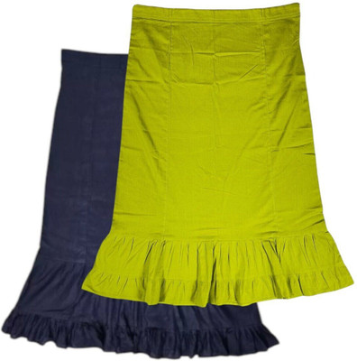 house of common Navy Blue & Citrus Green Combo Pure Cotton Petticoat(XL)