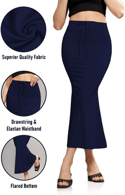 Veehaus Flare Fishcut Lycra Blend Saree Shapewear Lycra Blend Petticoat(XXL)