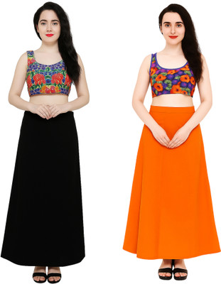 IGNOTO FKD_PTCT-BLK_ORNG/ Cotton Blend Petticoat(Free)