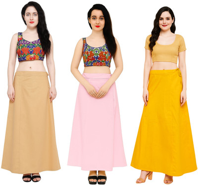 IGNOTO FKK_3PTCT-BGE_LT.BB.PNK_YLW Cotton Blend Petticoat(Free)